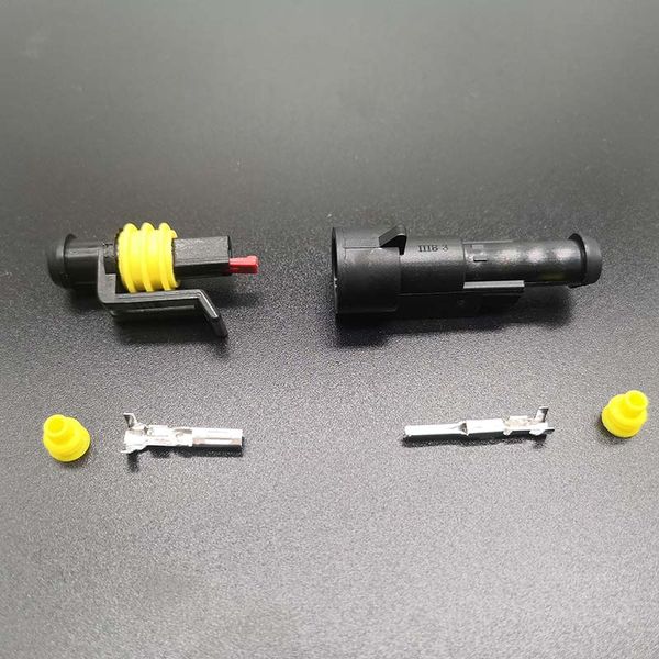 

282105/282087 1 set of 1pin 1.5 waterproof male and female car connector connector plug for car motorcycle skateboard