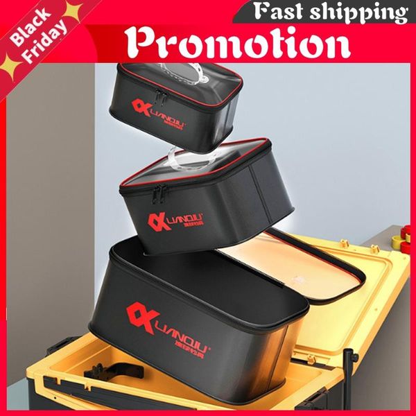 

fishing accessories portable eva tool box multifunction organizer live fish boxes camping water container tackle storage bag x541d