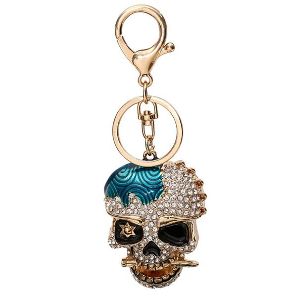 

motorcycles key rings skull head alloy keychain charms men's keychains ghostface jewelry accessories wholesale, Slivery;golden