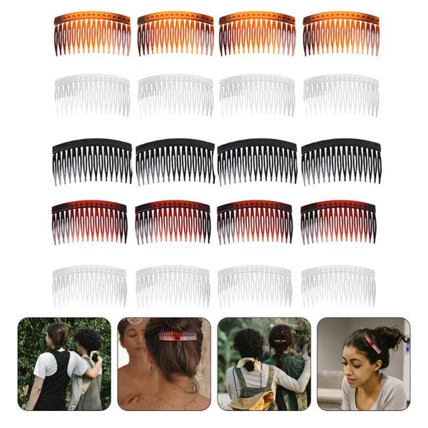 

hair brushes 25pcs clip comb multi-functional side practical, Silver