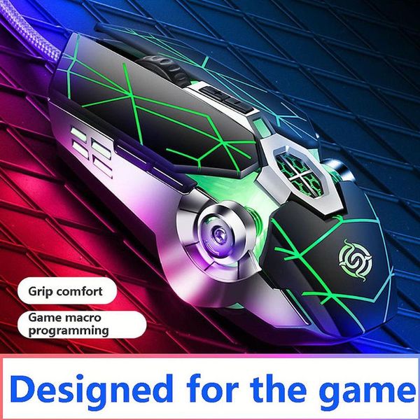 

mice wired rgb backlight frame macro definition 4000dpi 7-key optical usb professional game mouse, suitable for pc notebook computers