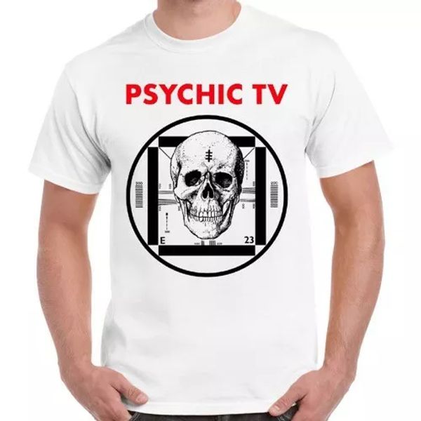 

psychic tv force the hand of chance post punk retro t shirt 1738, White;black