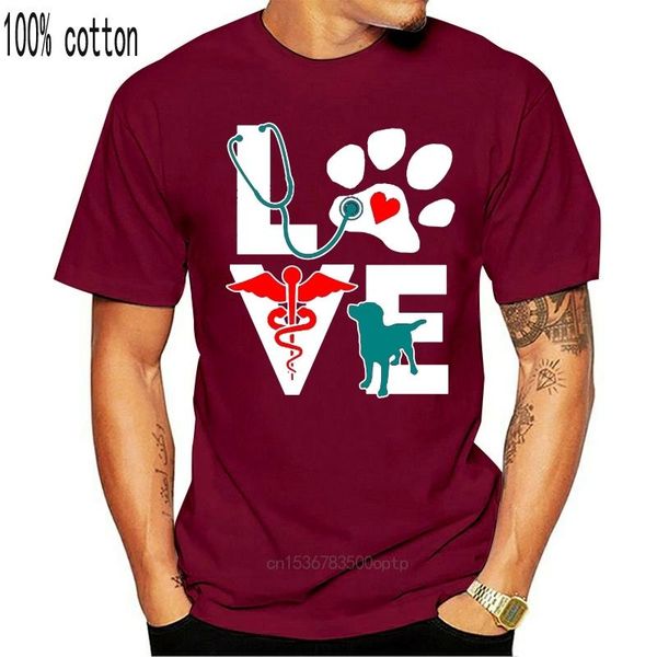 

men's t-shirts tee shirt love veterinary cute letters gift t shirts c grey homme uniform fitness 100% cotton, White;black