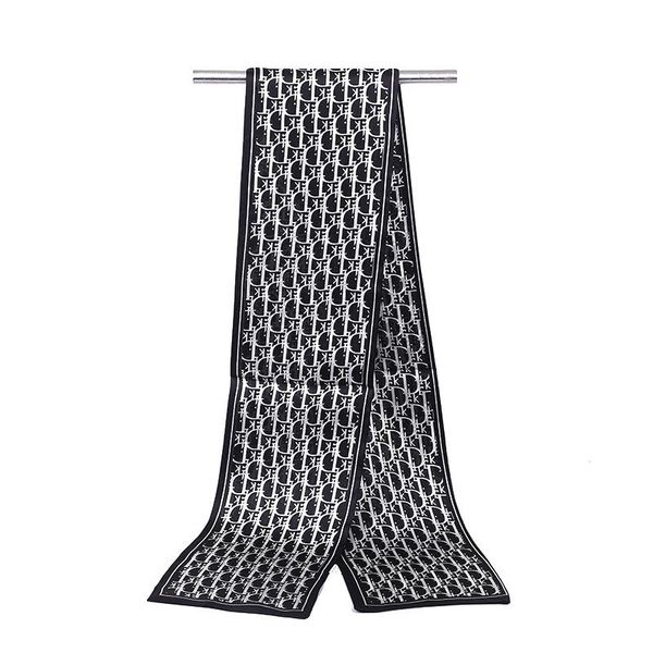 

scarves 12mm women 100% silk scarf foulard luxury soft soomth touching 15*150cm neckerchief female all-match narrow office, Blue;gray