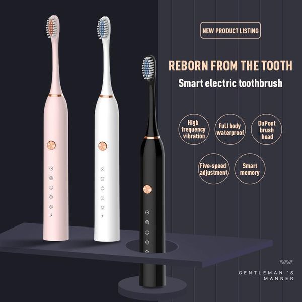 

the smart sonic vibration electric tooth brush rechargeable soft hair household male and female couple toothbrushes toothbrush