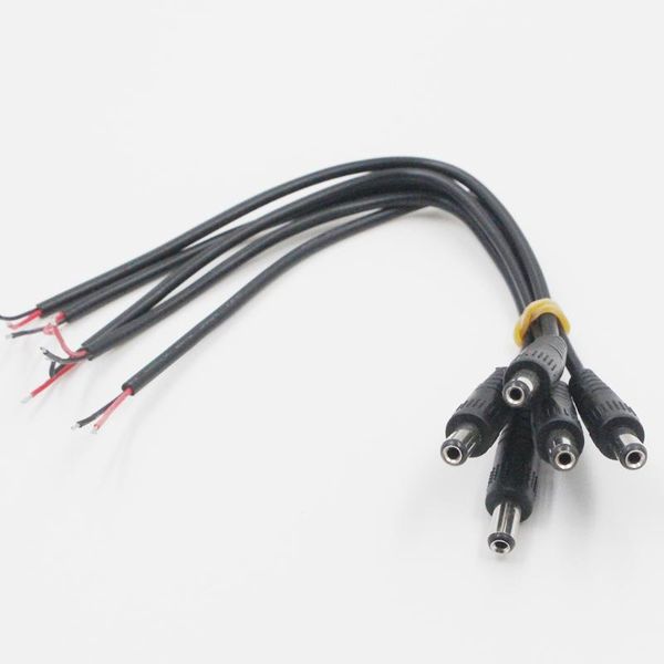 

video cables & connectors 5.5 2.1mm dc power male cable plug adapter connector for cctv camera led line 5.5*2.1 5/10/50pcs