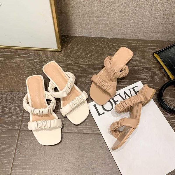 

sandals thick heeled for women to wear in summer, Black