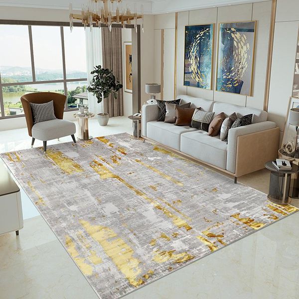 

carpets gray yellow simple abstract large home decoration tatami floor mats nordic style bedroom living room rugs carpet