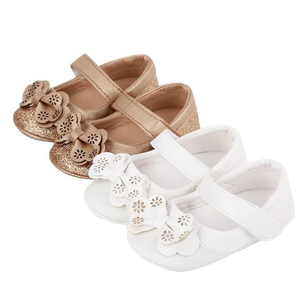 

first walkers toddler baby girls mary jane flats, glitter princess dress shoes hollow out bow no-slip