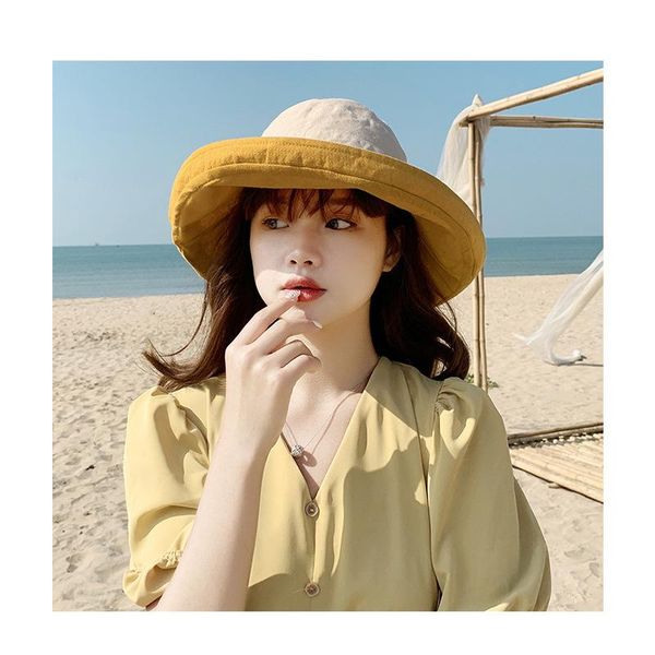 

hunting leisure sun hat korean comfortable fashion pure color fisherman's lovers outdoor (s/l size) hats, Black;white