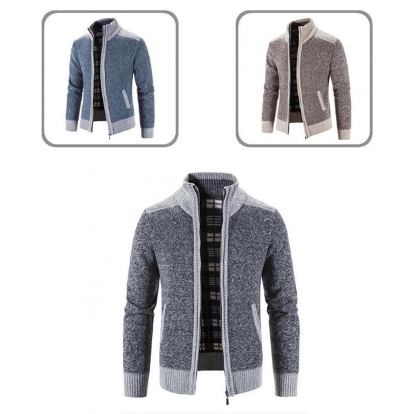 

men's sweaters men cardigan cool slim knitwear short coat thicken long sleeve sweater, White;black