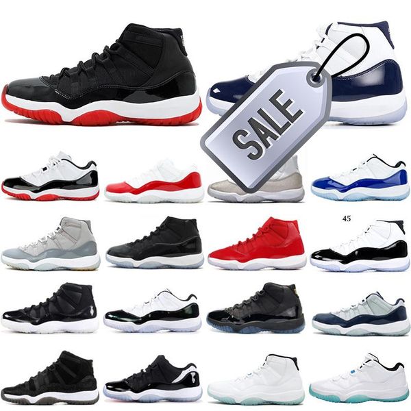 

concord 45 new bred 11 11s basketball shoes for mens womens cap and gown infrared 23 legend blue mens trainers sneakers 5 .5 -13 h, Black