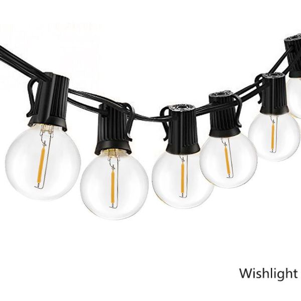 

strings g40 tungsten filament led bulb light-string solar loght outdoor waterproof lamp christmas garden horse race decorative light