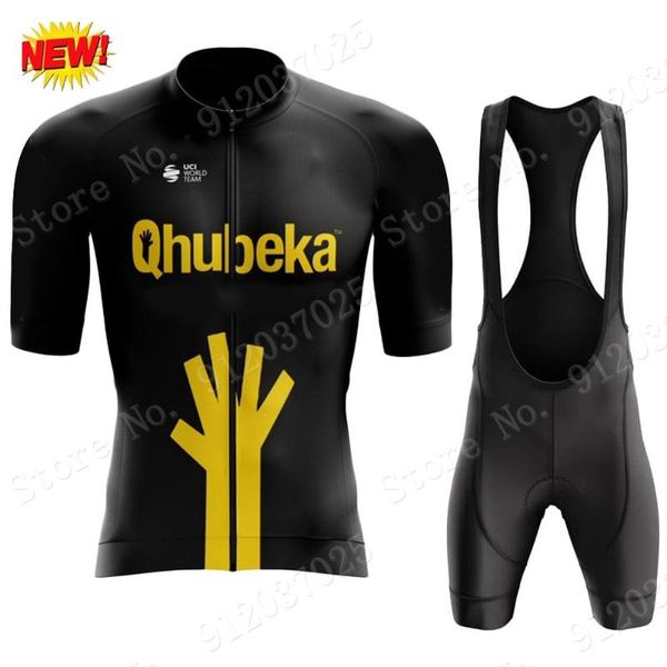

racing sets team qhubeka 2021 cycling jersey set summer bicycle clothing road bike shirts suit bib shorts mtb ropa, Black;blue