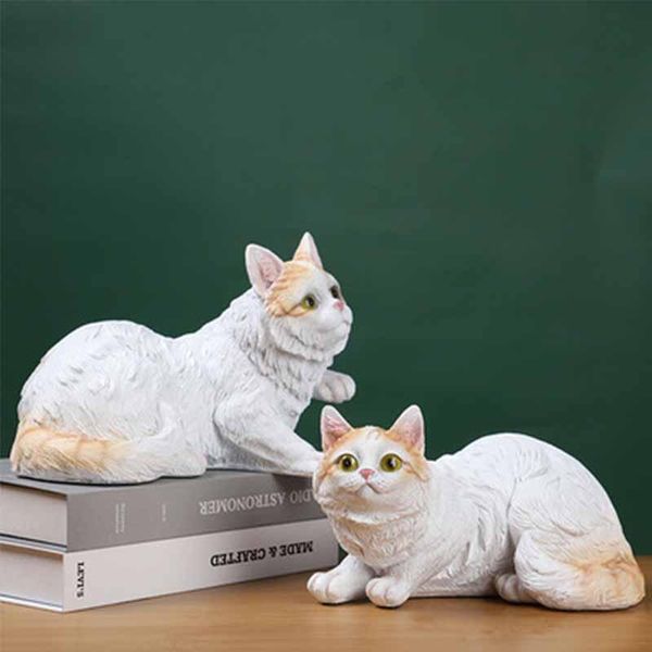 

decorative objects & figurines simulation animal kitten decoration persian cat home living room deskcreative statue