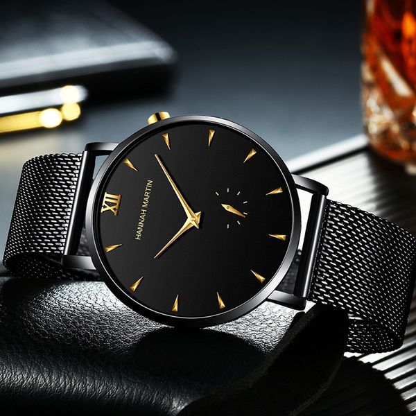 

business men's watch luxury stainless steel waterproof retro high quality, Silver