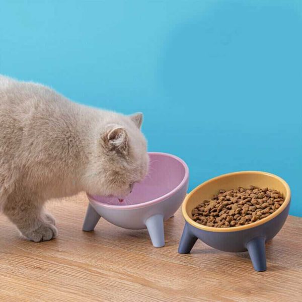 

cat bowls & feeders 1 pc raised tilted elevated bowl pet dog food water dish backflow prevention plastic feeding dispenser supplies