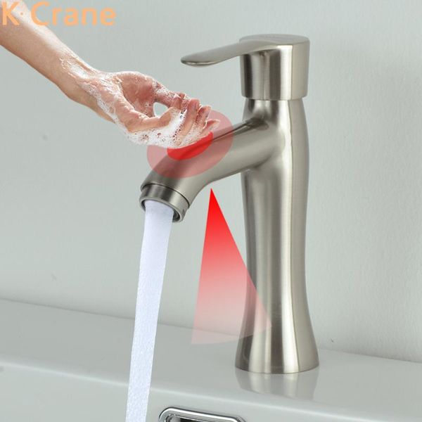 

bathroom sink faucets touch sensor faucet smart sense automatic tap single cold zinc alloy grifo basin vanity inductive torneira brush