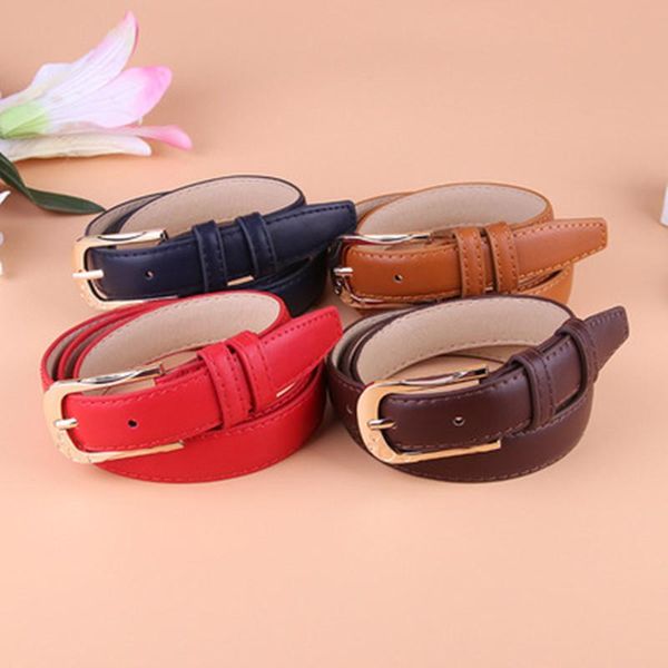 

belts kp korean version of all-match women's belt pu leather pin buckle decorative casual, Black;brown