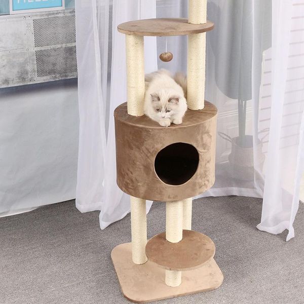 

cat toys four seasons climbing frame sisal wooden litter large tree multi-layer scratching post jumping platform
