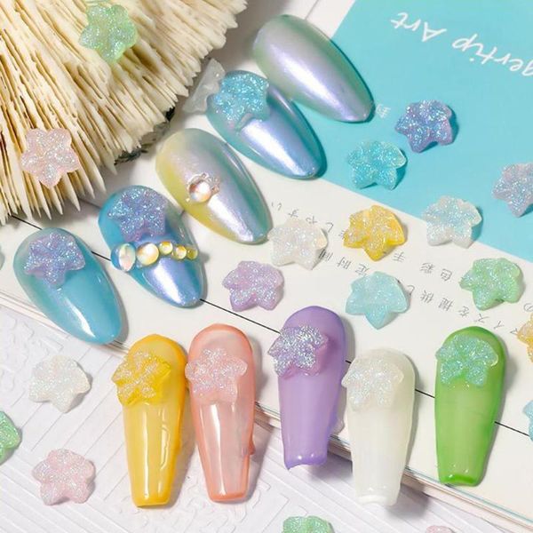 

nail art decorations 2021 starfish jewelry gummy candy color diy cute resin decoration ornaments lovely manicure, Silver;gold