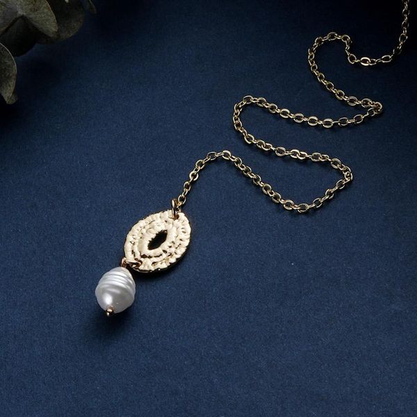 

pendant necklaces vintage man-made pearl minimalist ins key gold long necklace for women fashion chain female friend gift choker jewelry, Silver