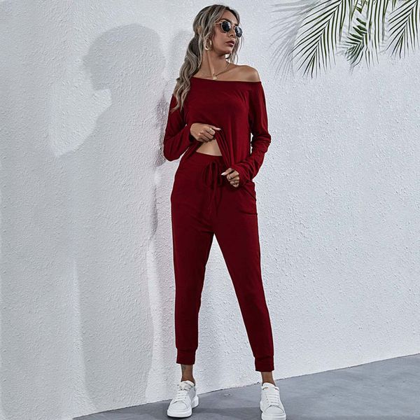 

2021 spring loungewear women pajama set lounge wear set homewear ladies sleepwear sleep wear pjs women, Black;red
