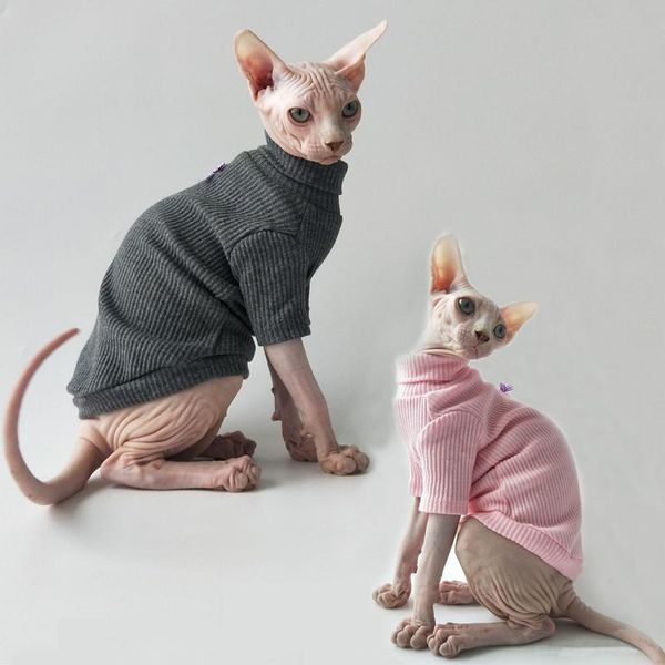 

sphinx hairless cat shirt knitted sweater pet clothes for small medium large cats outdoor sport sweatshirt dog t costumes