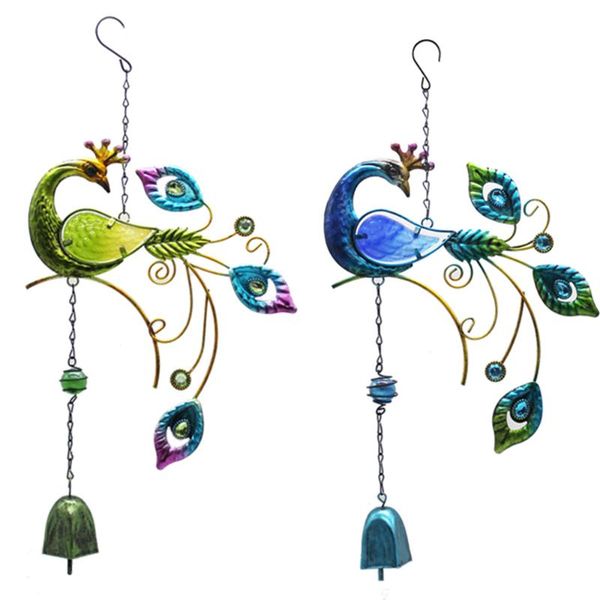 

decorative objects & figurines garden beauty peacock design wind chimes yard home decor large hanging pendant outdoor ornament christmas