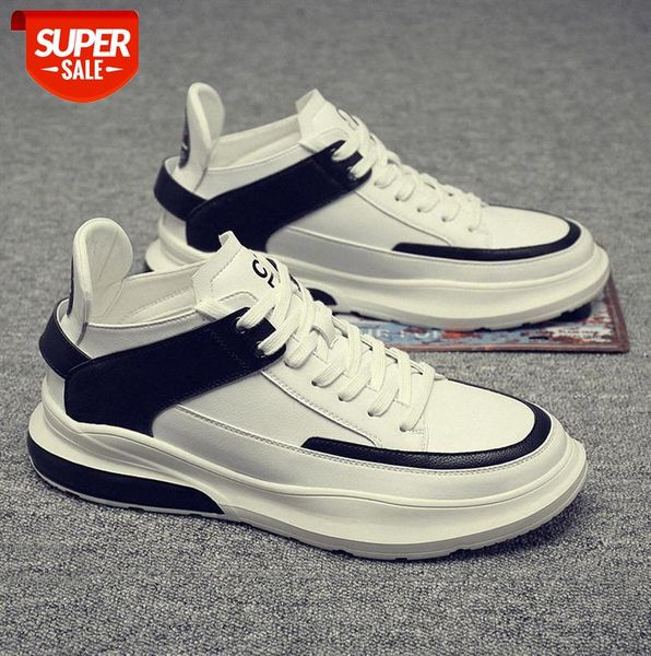 

men's shoes men casual leather korean style small white #r77m