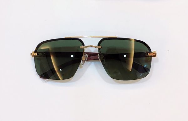 

wood gold pilot sunglasses green lens 0276 sunnies gafas de sol mens glasses occhiali da sole outdoor eyewear with box, White;black