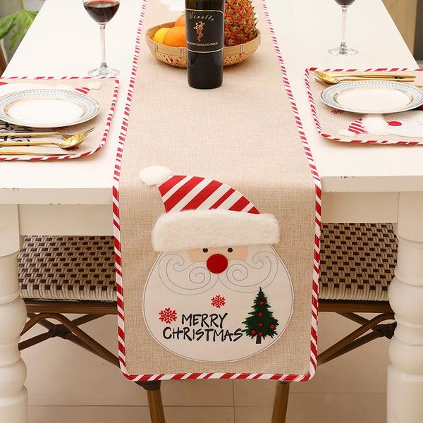 

table cloth tablecloth runner christmas year's party decorations xmas tree plate printed diner decks
