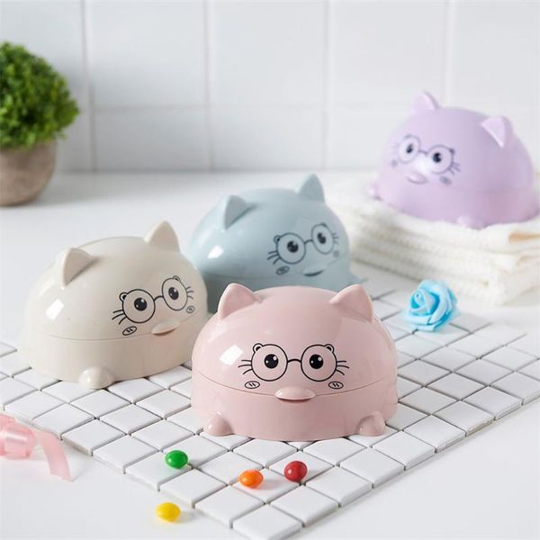 

soap dishes 1pc cute portable dish with cover cartoon plastic box holder bathroom case home storage organization