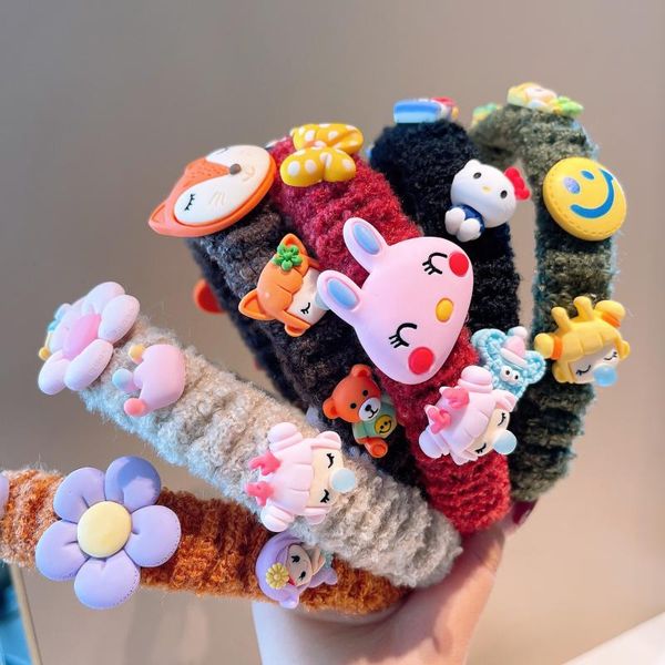 

hair clips & barrettes ins cartoon vitality girl cute out all-match hairpin headband jewelry ladies hairband hairy, Golden;silver