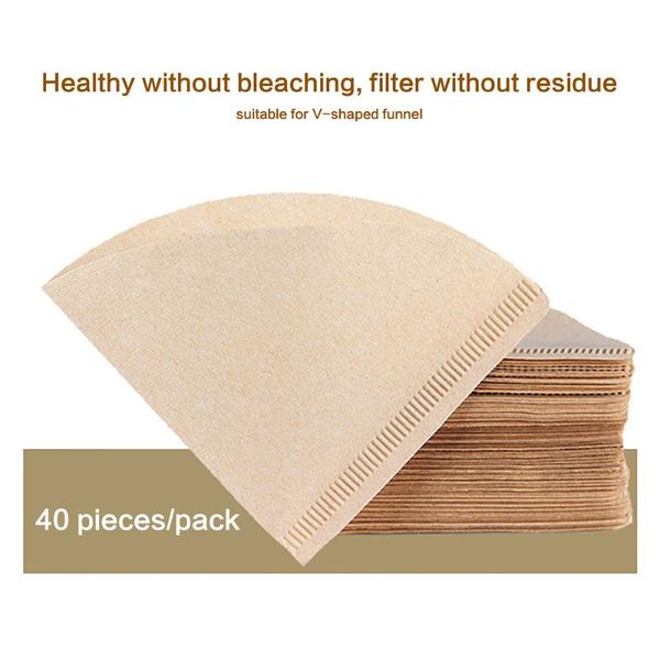 

coffee filters virgin wood pulp fiber log color v-shape filter paper selling