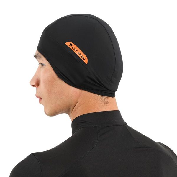 

cycling caps & masks bike motorcycle helmet liner skull cap breathable skiing quick dry viscose fiber hats equipment summer, Black