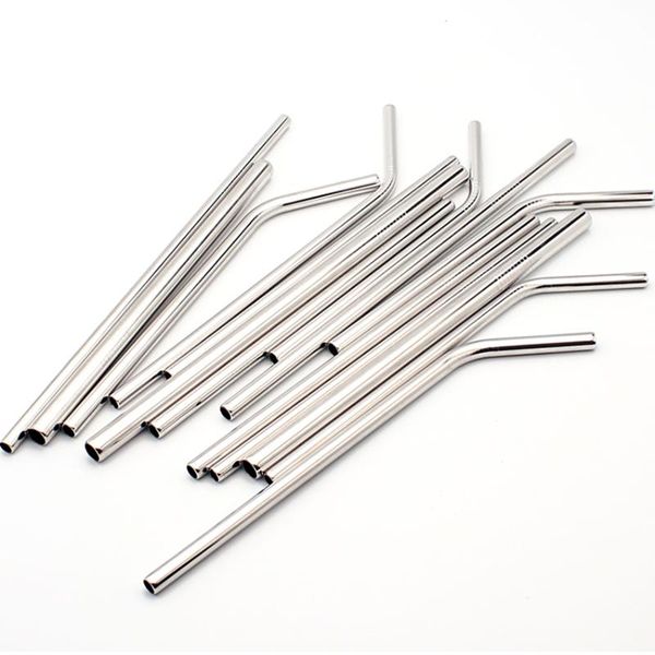 

drinking straws reusable stainless steel straw metal with cleaning brush