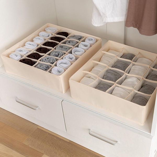 

storage drawers 7 16 24 grids underwear organizer beige household closet drawer split box clothes for wardrobe