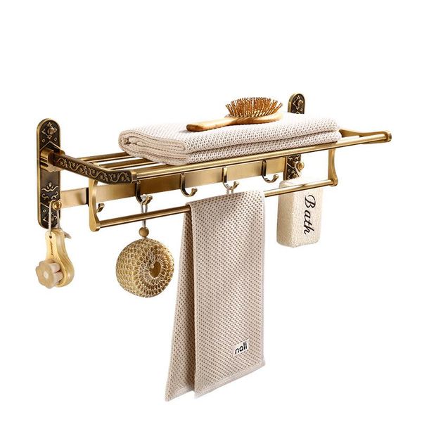 

towel racks punch folding stand carved bathroom shelf antique bar hardware accessory space aluminum rack