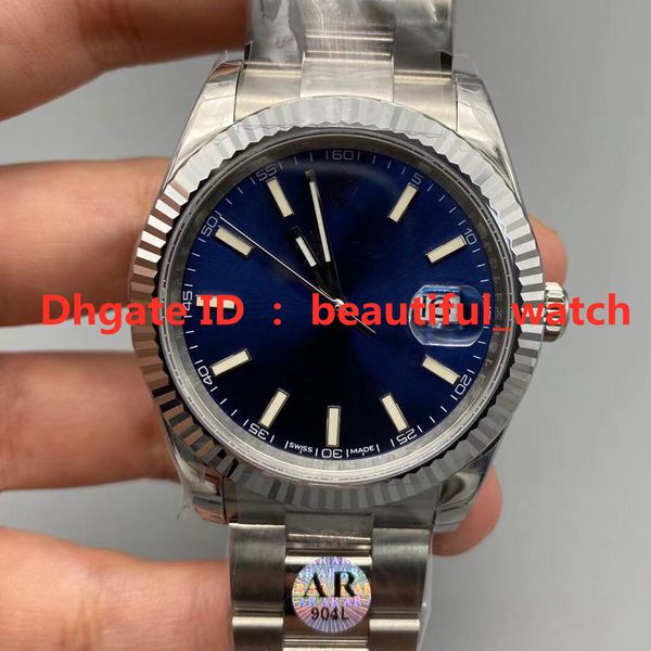 

arf luxury watch v3 mens watches 904l fine steel case strap 41mm 2824 automatic mechanism movement 126334 luminous function, Slivery;brown