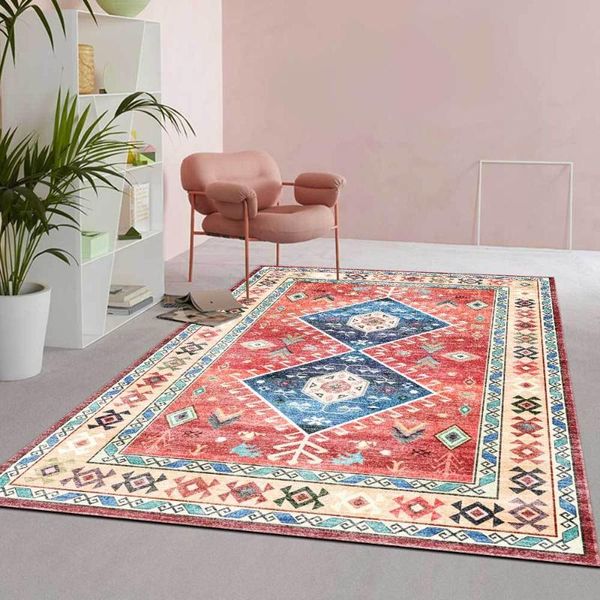 

carpets retro persian style carpet for living room bohemian ethnic geometric print area rugs bedroom kitchen hallway non-slip floor mat
