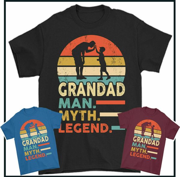 

grandpa the man myth legend t-shirt, father day t-shirt gift grandson top, White;black