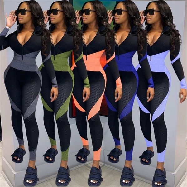 

zy8085 women's positioning printing long sleeve jumpsuit