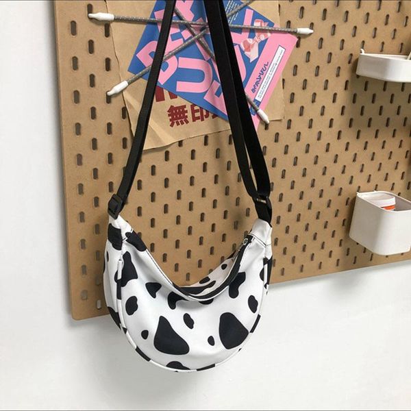 

evening bags female small messenger shoulder bag fashion lightweight wear-resistant cow pattern simple versatile cartoon student chest ba