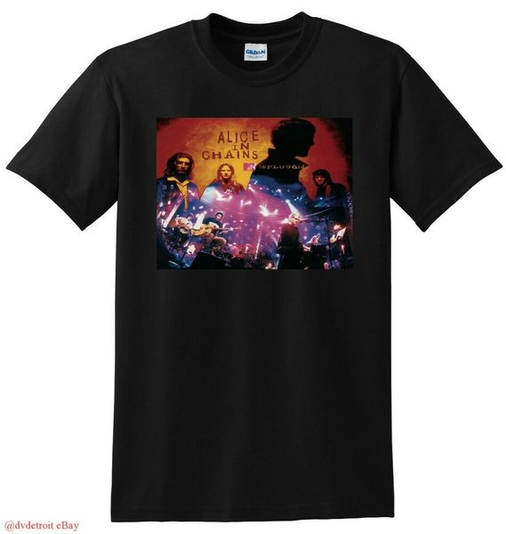 

ALICE IN CHAINS T SHIRT mtv unplugged vinyl cd cover SMALL MEDIUM LARGE or XL, White;black