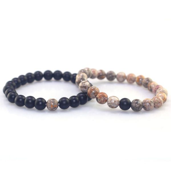 

charm bracelets classic natural stone combination 8mm beads 2 styles bead for men or women friend jewelry couple gifts, Golden;silver