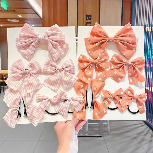 

girlish bow hairpin three dimensional duck beak clip hairpin jk headdress sweet hair rope set, Slivery;white