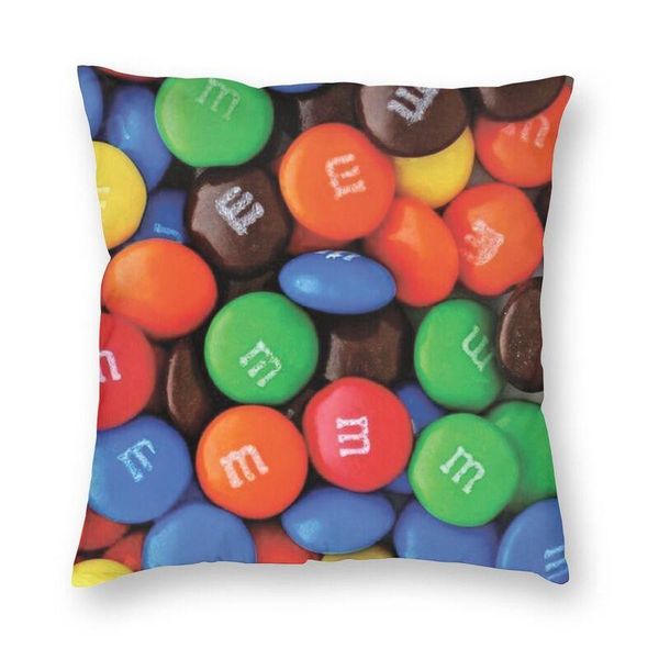 

cushion/decorative pillow m and m's pattern case for living room retro candy chocolate modern sofa cushion cover velvet pillowcase home