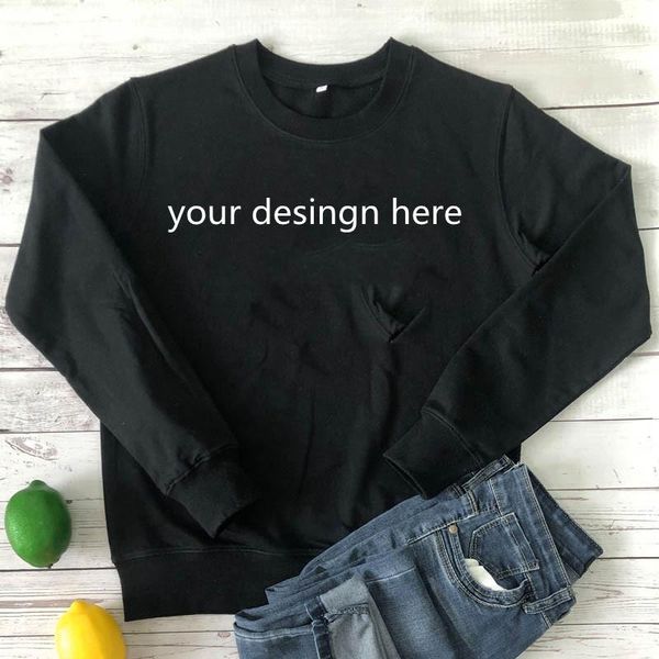 

women's hoodies & sweatshirts ladies customized swatshirt, design your own by uploading pos, text, logos or any design,custom gifts 100, Black