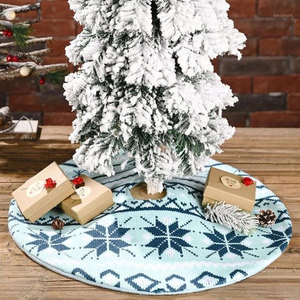 

christmas decorations 2021 merry decor for home knitting snowflake mini tree xmas skirt natal noel happy year